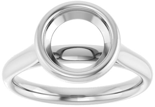 Platinum  8 mm Round Solitaire Engagement Ring Mounting (3)