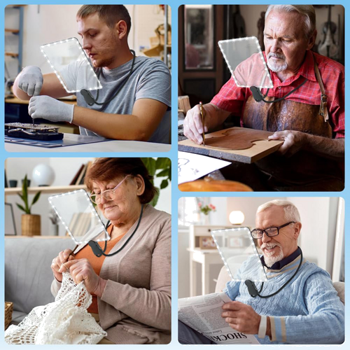 Brīvroku palielināmais stikls ar LED apgaismojumu 2x (4)