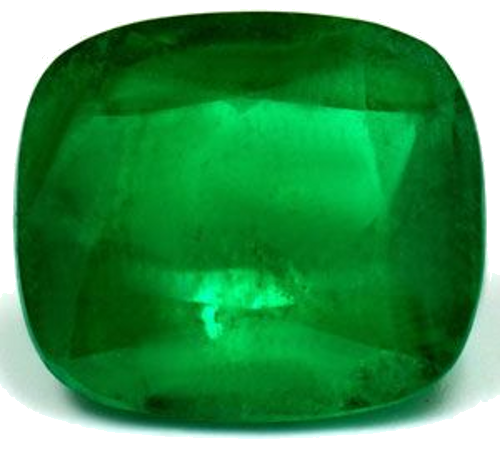2.28 carat GREEN Cushion Smaragdas (1)