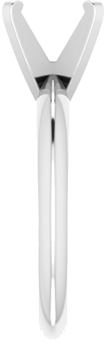 14K White 7.3-7.7 mm Round 4-Prong Solitaire Engagement Mounting (4)