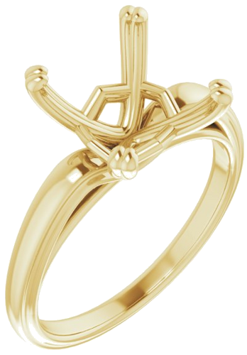 10K Yellow 12x10 mm Oval Engagement Ring Mounting (1)