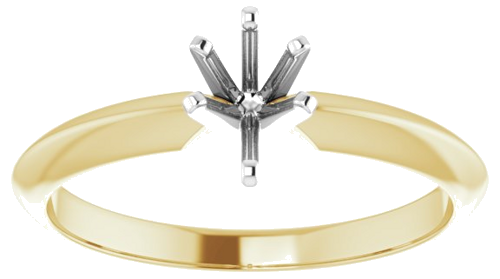 Sužadėtuvių Žiedas „Lightweight Solitaire“ 585 Baltojo Ir Geltonojo Aukso Pear Shape 6mm x 4mm (3)