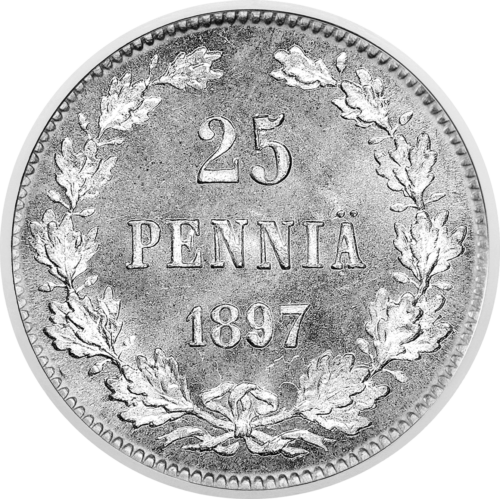 25 Pennia (1865-1917) Finland silver coin (1)
