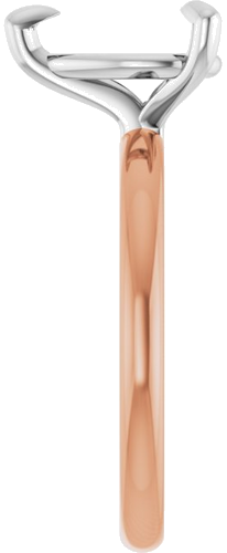 Sužadėtuvių Žiedas „Solitaire“ 585 Baltojo Ir Rožinis Aukso Pear Shape 10mm x 7mm (4)