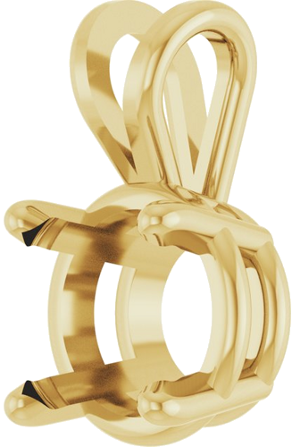 Pakabukas „Round 4-Prong Basket“ 18k yellow gold Round 7.5mm (2)