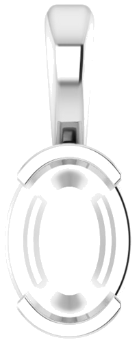 Pakabukas „Half-Bezel Solitaire“ 925 Sidabro Oval 7mm x 5mm (1)