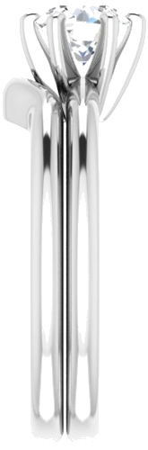 14K White  5.8 mm Round Solitaire Engagement Ring Mounting (9)