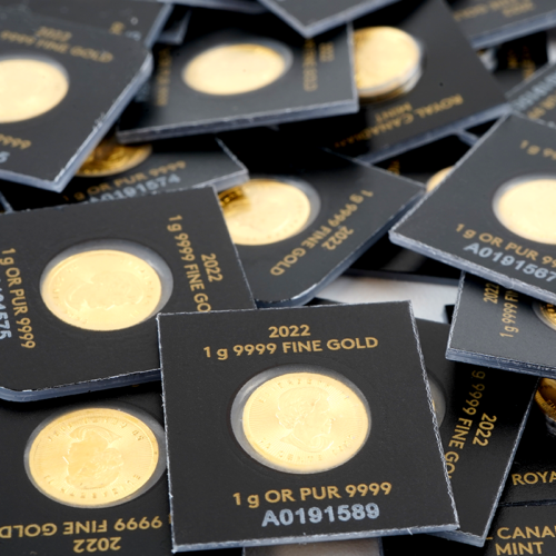 25 x 1 г Maplegram 2025 Канада золотые монеты Кленовый лист (5)