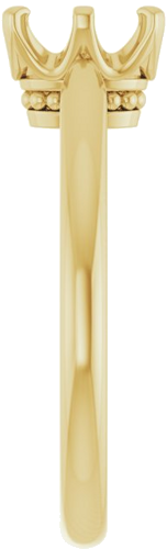 14K Yellow 7x5 mm Oval Solitaire Engagement Ring Mounting (4)