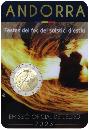 2023 Andorra Summer solstice fire festival 2 euro BU coin (2)