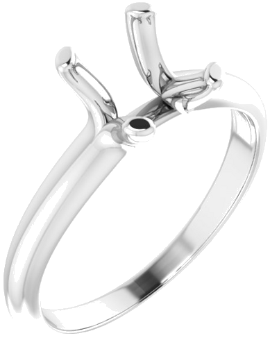 Sužadėtuvių Žiedas „Solitaire“ 585 Baltojo Aukso Oval 9mm x 7mm (1)