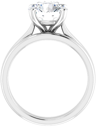 Platinum 8.8 mm Round Engagement Ring Mounting (7)