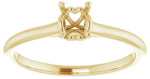 14K Yellow  6x4 mm Oval Solitaire Engagement Ring Mounting (3)