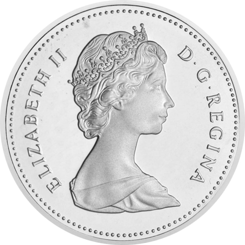 1 доллар Канада Елизавета II серебряная монета (2)