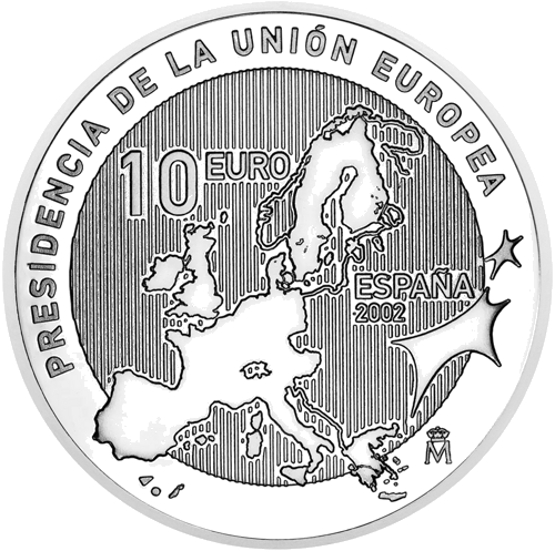 2002 EU Presidency Spain 10 Euro Silver Coin (1)