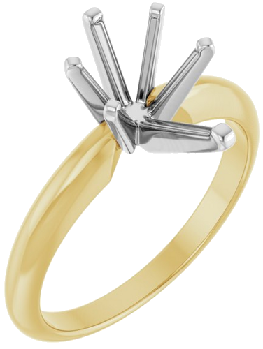 Sužadėtuvių Žiedas „Solitaire“ 585 Baltojo Ir Geltonojo Aukso Pear Shape 10.5mm x 6.5mm (1)