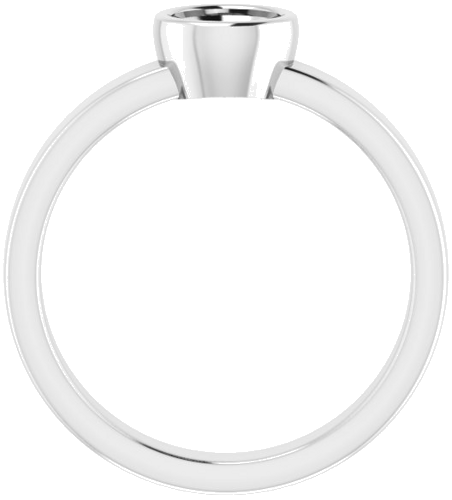 Sužadėtuvių Žiedas „Solitaire“ 585 Baltojo Aukso Round 5.2mm (2)