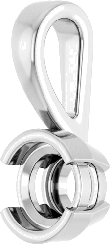 Pakabukas „Half-Bezel Solitaire“ 950 Platinos Round 5.2mm (2)