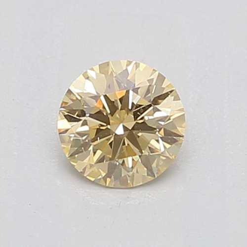 0.5 carat Fancy Orangy Yellow-SI1 GD cut Natūralus Round Deimantas (1)