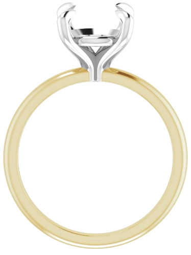 Sužadėtuvių Žiedas „Solitaire“ 585 Baltojo Ir Geltonojo Aukso Round 9mm (2)