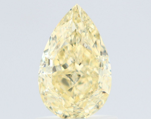 1.03 carat Fancy Light Yellow-VVS1 Natūralus Pear Deimantas (1)