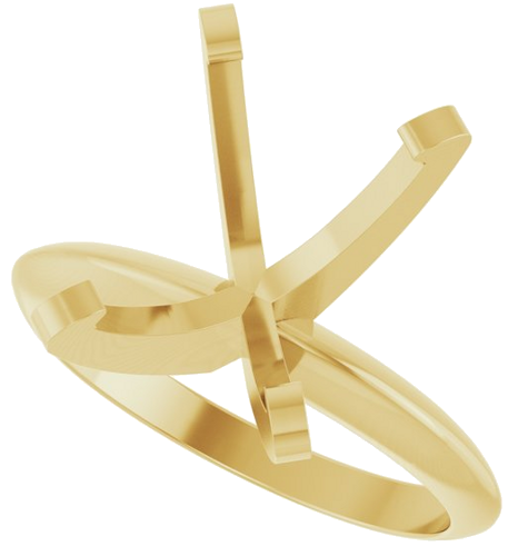 Sužadėtuvių Žiedas „Solitaire“ 585 Geltonojo Aukso Oval 12mm x 10mm (5)