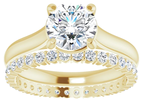 14K Yellow 7 mm Round Solitaire Engagement Ring Mounting (8)