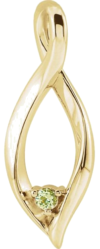 14K Yellow 1-Stone Family Infinity-Inspired Pendant Mounting (4)
