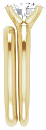 Sužadėtuvių Žiedas „Solitaire“ 585 Geltonojo Aukso Oval 9mm x 7mm (9)