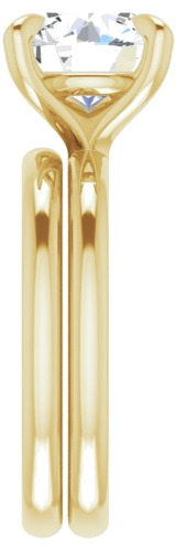 Sužadėtuvių Žiedas „Solitaire“ 585 Geltonojo Aukso Round 9.4mm (9)