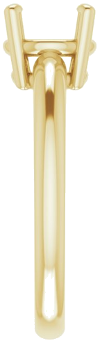 Sužadėtuvių Žiedas „Solitaire“ 585 Geltonojo Aukso Round 7.4mm (4)