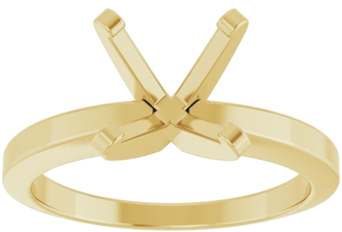 14K Yellow 8 mm Round Solitaire Engagement Ring Mounting (3)