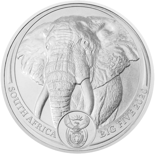 1 oz Zilonis (Big Five II) 2020 Dienvidāfrika platīna monēta (1)