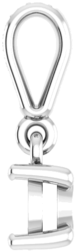 14K White 5.2 mm Round .03 CTW Natural Diamond Semi-Set Pendant (3)