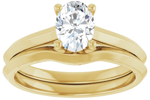 14K Yellow 7x5 mm Oval Solitaire Engagement Ring Mounting (8)