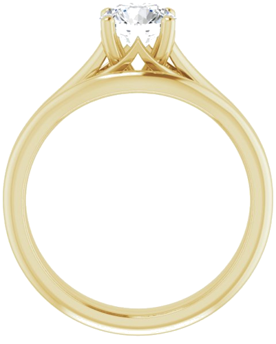 14K Yellow 6 mm Round Solitaire Engagement Ring Mounting (7)
