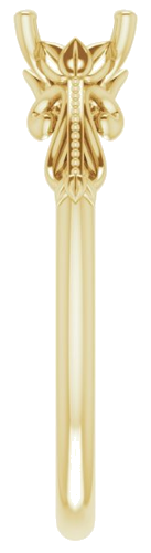 Sužadėtuvių Žiedas „Sculptural-Inspired Solitaire“ 585 Geltonojo Aukso Round 5.8mm (4)