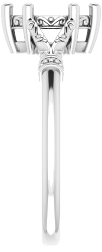 Sužadėtuvių Žiedas „Split Shank“ 585 Baltojo Aukso Marquise 8mm x 4mm (4)