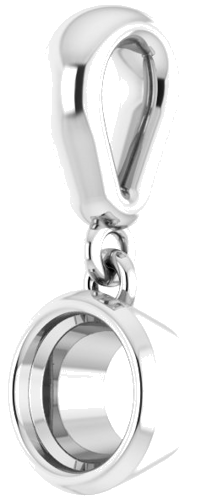 Pakabukas „Bezel-Set“ 585 Baltojo Aukso Round 4.8mm (2)