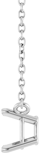 Pakabukas „Solitaire“ 585 Baltojo Aukso Square 4.5mm (3)