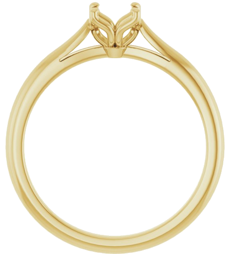 Sužadėtuvių Žiedas „Solitaire“ 585 Geltonojo Aukso Round 5.2mm (2)