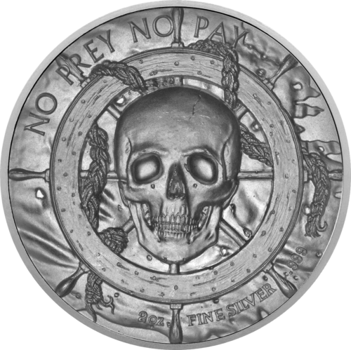 2 oz Американски пирати и сирени сребърна монета (1)