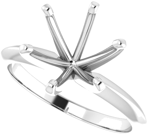 Sužadėtuvių Žiedas „Light Solitaire“ 585 Baltojo Aukso Round 9.1mm x 9.7mm (5)