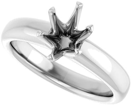 Sužadėtuvių Žiedas „Solitaire“ 585 Baltojo Aukso Oval 8mm x 6mm (5)