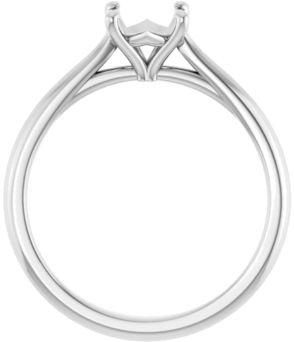 Platinum 6.5 mm Round Solitaire Engagement Ring Mounting (2)