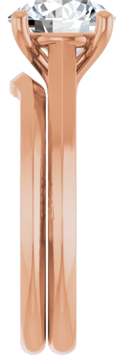 Sužadėtuvių Žiedas „Solitaire“ 585 Rožinis Aukso Round 8mm (9)