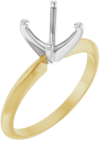 Sužadėtuvių Žiedas „Light Solitaire“ 750 Geltonojo Aukso Ir 950 Platinos Round 7.3mm x 7.7mm (1)