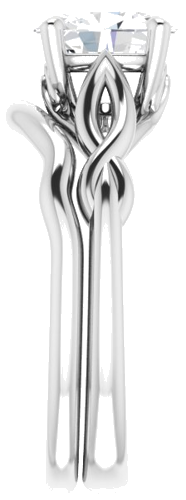 14K White  8x6 mm Oval Solitaire Engagement Ring Mounting (9)