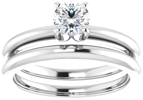 Platinum  4.8 mm Round Solitaire Engagement Ring Mounting (8)