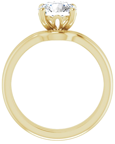 14K Yellow 7.4 mm Round Solitaire Engagement Ring Mounting (7)